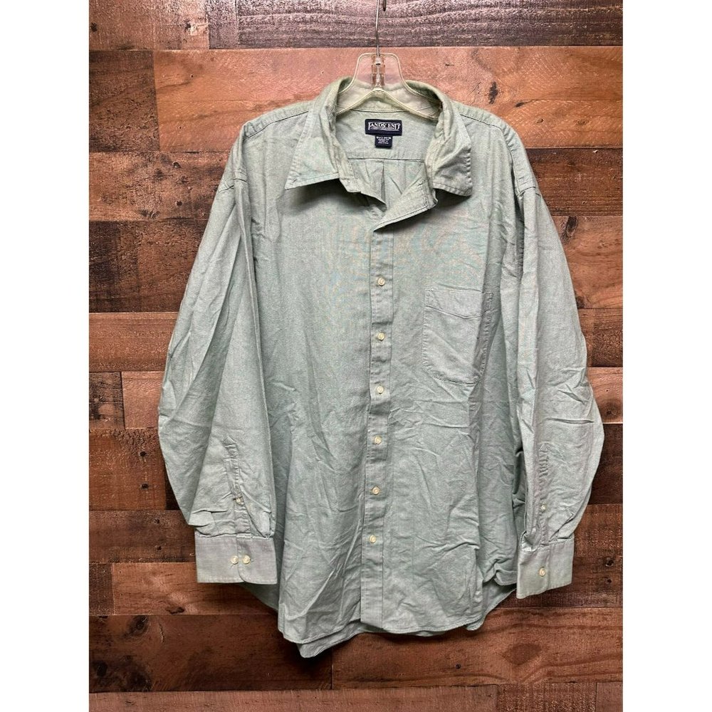 Lands' End‎ Men's Long Sleeve Button Up Size 18 1/2 - 34/35